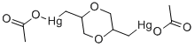 3,6(2,5)-BIS(ACETATEMERCURIMETHYL)-1,4-DIOXANE Structure