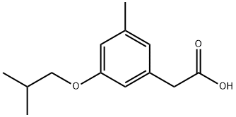 5-Isobutoxy-3-methylbenzeneacetic acid Structure