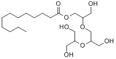 Dodecanoic acid monoester with triglycerol Structure