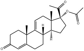 17-hydroxypregna-4,9(11)-diene-3,20-dione 17-acetate Structure