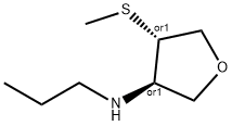 TRANS-TETRAHYDRO-4-(METHYLTHIO)-N-PROPYL-3-FURANAMINE Structure