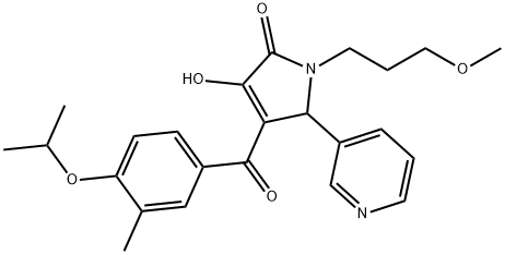 3-hydroxy-4-(4-isopropoxy-3-methylbenzoyl)-1-(3-methoxypropyl)-5-(3-pyridinyl)-1,5-dihydro-2H-pyrrol-2-one Structure