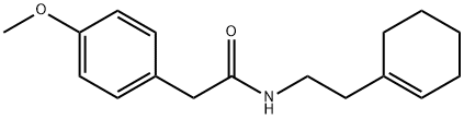 N-[2-(1-cyclohexen-1-yl)ethyl]-2-(4-methoxyphenyl)acetamide 구조식 이미지