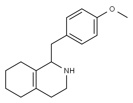 1,2,3,4,5,6,7,8-octahydro-1-[(4-methoxyphenyl)methyl]isoquinoline Structure