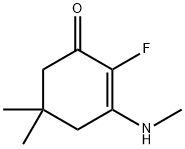 2-Cyclohexen-1-one,  2-fluoro-5,5-dimethyl-3-(methylamino)- Structure