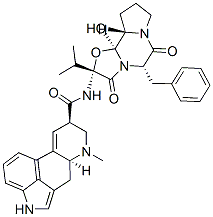(8alpha)-5'alpha-benzyl-12'-hydroxy-2'-isopropylergotaman-3',6',18-trione 구조식 이미지