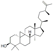 9,19-Cyclo-9beta-lanost-25-en-3beta-ol, 24-methyl-, (24S)- 구조식 이미지