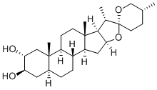 (25R)-5ALPHA-SPIROSTAN-2ALPHA,3BETA-DIOL Structure