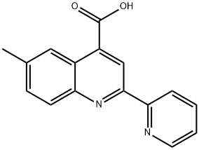 6-메틸-2-피리딘-2-일퀴놀린-4-카르복실산 구조식 이미지