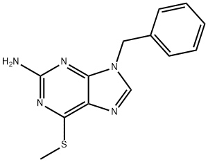 9-벤질-6-메틸술파닐-푸린-2-아민 구조식 이미지