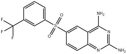 2,4-Quinazolinediamine, 6-[[3-(trifluoromethyl)phenyl]sulfonyl]- Structure