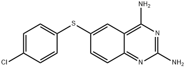 2,4-Diamino-6-[[p-chlorophenyl]thio]quinazoline Structure