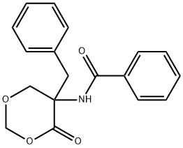 DL-5-BENZOYLAMINO-5-BENZYL-4-OXO-1,3-DIOXANE Structure