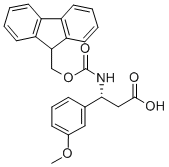 FMOC-(R)-3-AMINO-3-(3-METHOXY-PHENYL)-PROPIONIC ACID 구조식 이미지