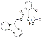 FMOC-(R)-3-AMINO-3-(2-CHLORO-PHENYL)-PROPIONIC ACID 구조식 이미지