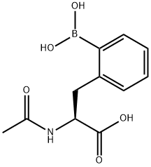 2-Acetylamino-3-(o-boronophenyl)propionic acid 구조식 이미지