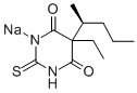 S-(-)-Thiopental sodium Structure