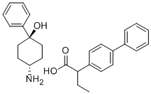 사이클로헥산올,4-아미노-1-페닐-,알파-에틸-4-바이페닐아세테이트,(E)- 구조식 이미지