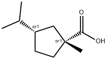 시클로펜탄카르복실산,1-메틸-3-(1-메틸에틸)-,시스- 구조식 이미지