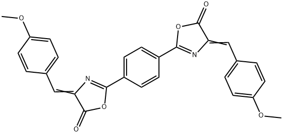 2,2'-(1,4-phenylene)bis[4-[(4-methoxyphenyl)methylene]oxazol-5(4H)-one] Structure