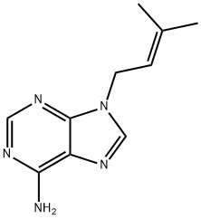 9-(3-Methyl-2-butenyl)-9H-purin-6-amine 구조식 이미지