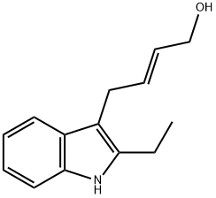 2-Buten-1-ol,4-(2-ethyl-1H-indol-3-yl)-,(2E)-(9CI) Structure