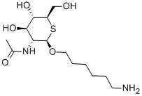 6-AMINOHEXYL-N-ACETYL-B-D-THIOGLUCOSAMIN IDE Structure