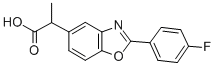 2-(4-Fluorophenyl)-α-methyl-5-benzoxazoleacetic acid Structure