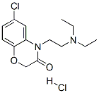 6-chloro-4-[2-(diethylamino)ethyl]-2H-1,4-benzoxazin-3(4H)-one monohydrochloride  구조식 이미지
