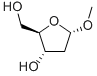 Methyl-2-deoxy-alpha-D-ribofuranoside Structure