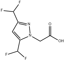 [3,5-bis(difluoromethyl)-1H-pyrazol-1-yl]acetic acid Structure