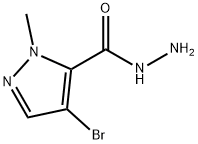 1H-Pyrazole-5-carboxylicacid,4-bromo-1-methyl-,hydrazide(9CI) 구조식 이미지