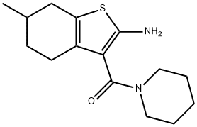 6-METHYL-3-(PIPERIDIN-1-YLCARBONYL)-4,5,6,7-TETRAHYDRO-1-BENZOTHIEN-2-YLAMINE 구조식 이미지