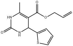 5-Pyrimidinecarboxylicacid,1,2,3,4-tetrahydro-6-methyl-2-oxo-4-(2-thienyl)-,2-propenylester(9CI) 구조식 이미지