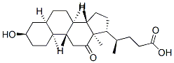 (4R)-4-[(3R,5R,8R,9S,10S,13R,14S,17R)-3-hydroxy-10,13-dimethyl-12-oxo-1,2,3,4,5,6,7,8,9,11,14,15,16,17-tetradecahydrocyclopenta[a]phenanthren-17-yl]pentanoic acid 구조식 이미지