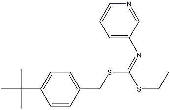(4-(1,1-Dimethylethyl)phenyl)methyl ethyl 3-pyridinylcarbonimidodithioate Structure