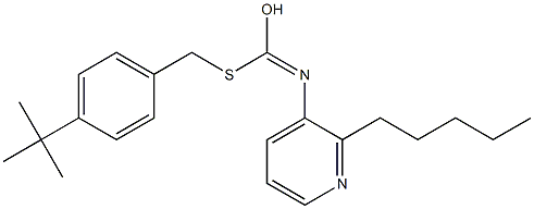 S-((4-(1,1-Dimethylethyl)phenyl)methyl) O-pentyl-3-pyridinylcarbonimidothioate Structure