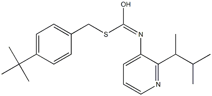 S-((4-(1,1-Dimethylethyl)phenyl)methyl)O-(1,2-dimethylpropyl)- 3-pyridinylcarbonimidothioate Structure