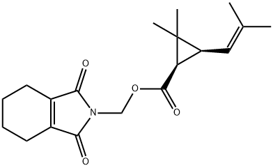 (1,3,4,5,6,7-hexahydro-1,3-dioxo-2H-isoindol-2-yl)methyl (1R-cis)-2,2-dimethyl-3-(2-methylprop-1-enyl)cyclopropanecarboxylate 구조식 이미지