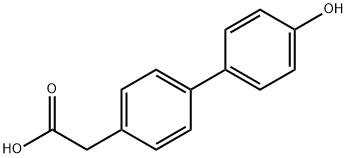 p-Hydroxybiphenylacetic acid Structure