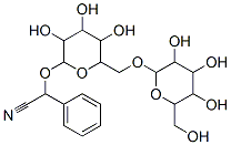2-phenyl-2-[3,4,5-trihydroxy-6-[[3,4,5-trihydroxy-6-(hydroxymethyl)oxa n-2-yl]oxymethyl]oxan-2-yl]oxy-acetonitrile 구조식 이미지