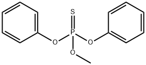Phosphorothioic acid O-methyl O,O-diphenyl ester 구조식 이미지