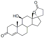 3'-(3-oxo-11 beta,17-dihydroxy-4-androstene-17 alpha- yl)propionic acid lactone Structure