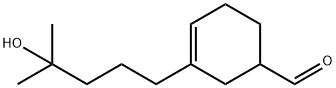 3-(4-hydroxy-4-methylpentyl)cyclohex-3-ene-1-carbaldehyde 구조식 이미지