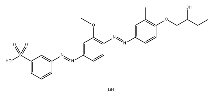 lithium 3-[[4-[[4-(2-hydroxybutoxy)-3-methylphenyl]azo]-3-methoxyphenyl]azo]benzenesulphonate 구조식 이미지