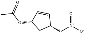 2-Cyclopenten-1-ol,4-(nitromethyl)-,acetate(ester),(1S,4R)-(9CI) Structure