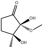 시클로펜타논,2,3-디히드록시-2-메톡시-3-메틸-,(2R,3S)-(9CI) 구조식 이미지