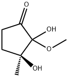 Cyclopentanone, 2,3-dihydroxy-2-methoxy-3-methyl-, (3S)- (9CI) Structure