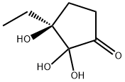 Cyclopentanone, 3-ethyl-2,2,3-trihydroxy-, (3S)- (9CI) Structure