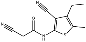 2-cyano-N-(3-cyano-4-ethyl-5-methyl-2-thienyl)acetamide Structure